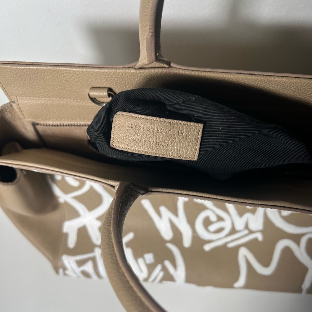 Saint Laurent YSL Rive Gauche 2Way Graffiti Top Handle Crossbody Tote Bag Purse - Picture 13 of 13